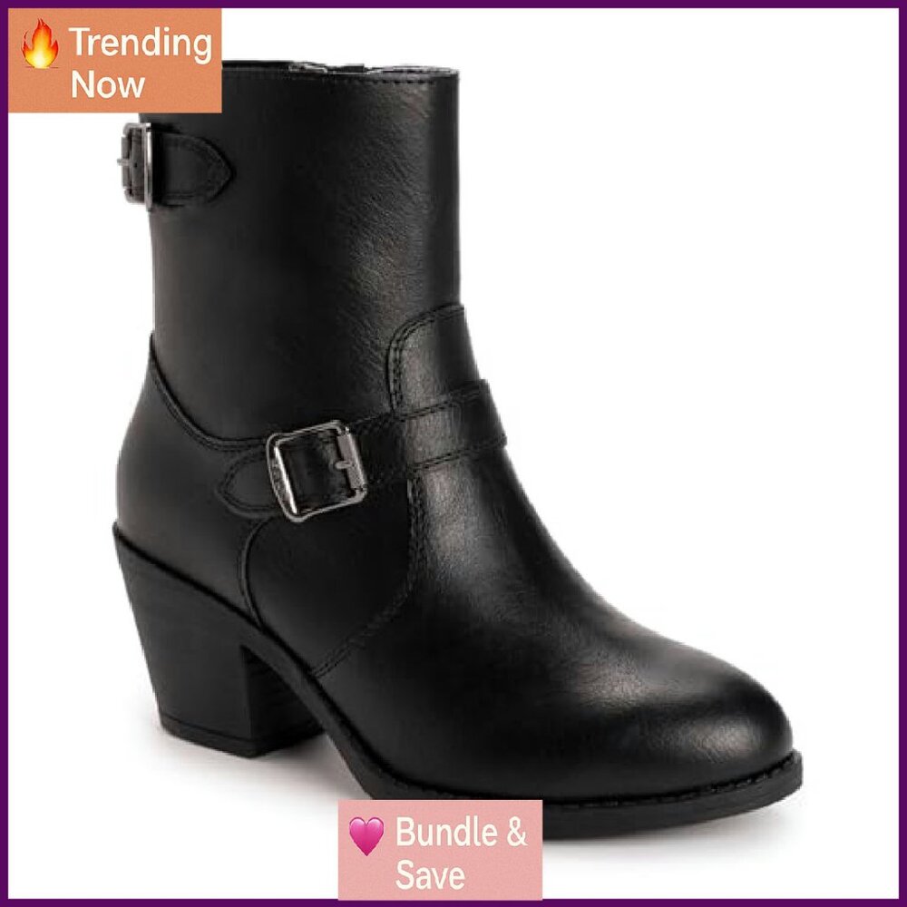 Women's Ankle Boots with Memory Foam, Block Heel … - image 2